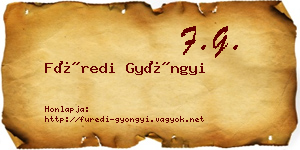 Füredi Gyöngyi névjegykártya