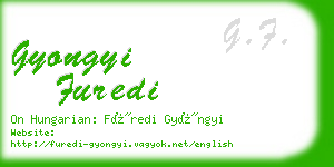 gyongyi furedi business card